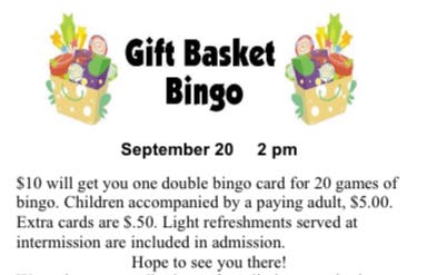 Gift Basket Bingo