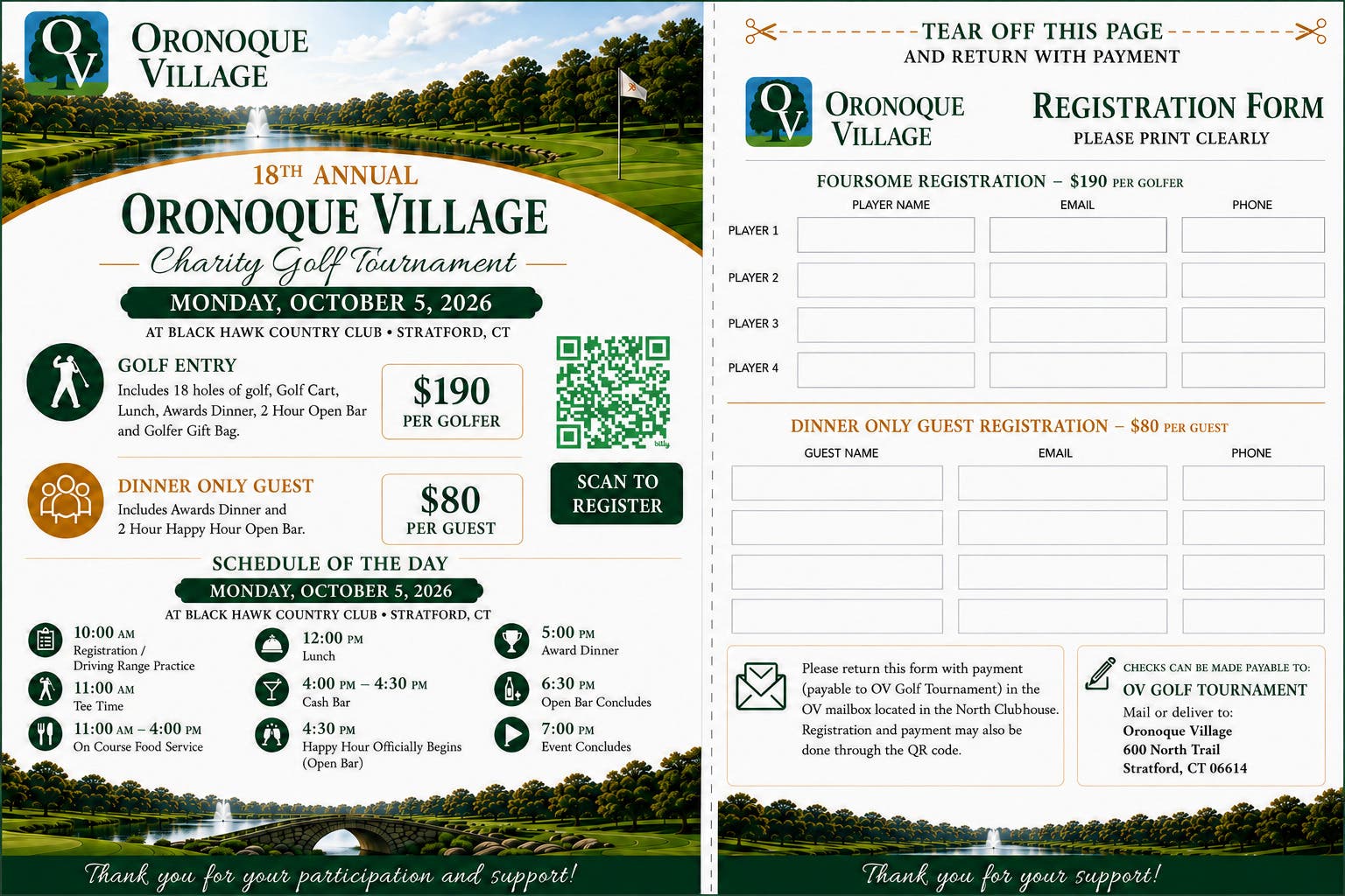 18th Annual Oronoque Village Charity Golf Tournament