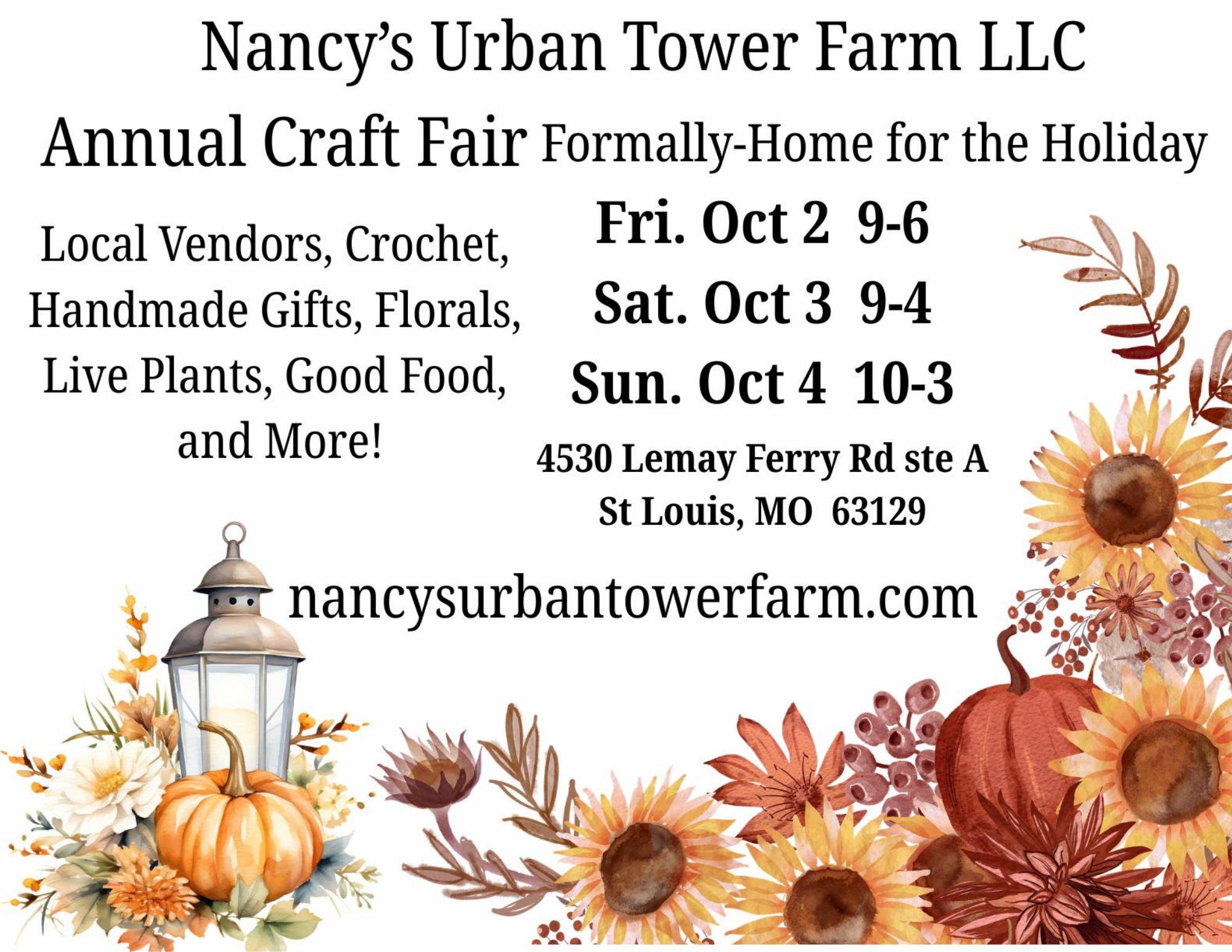 Nancy's Urban Tower Farm Annual Craft Fair