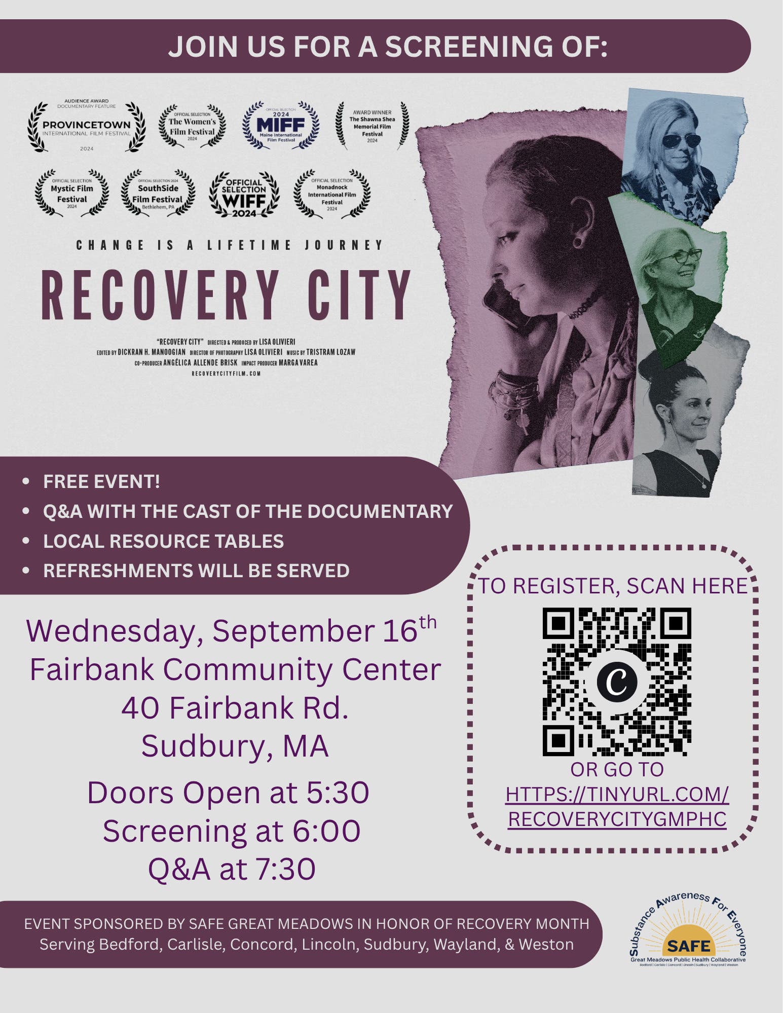 Free Recovery City Documentary Screening