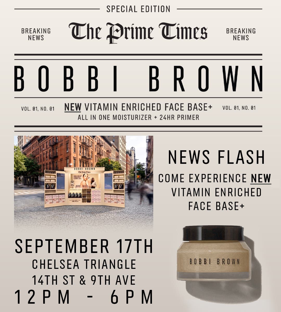 Bobbi Brown Is Turning an NYC Newsstand Into a Beauty “Prime Times” Pop-Up 