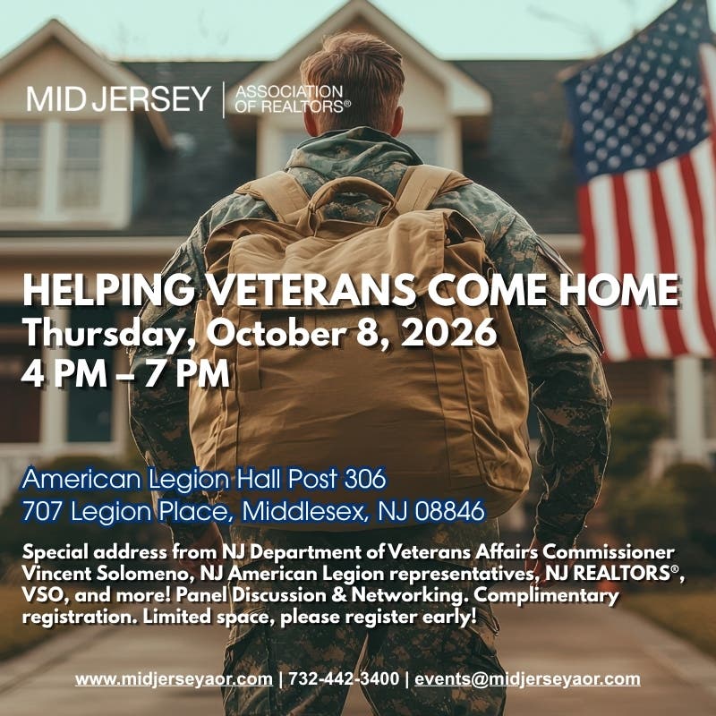 Mid Jersey Association of REALTORS Helping Veterans Come Home Event