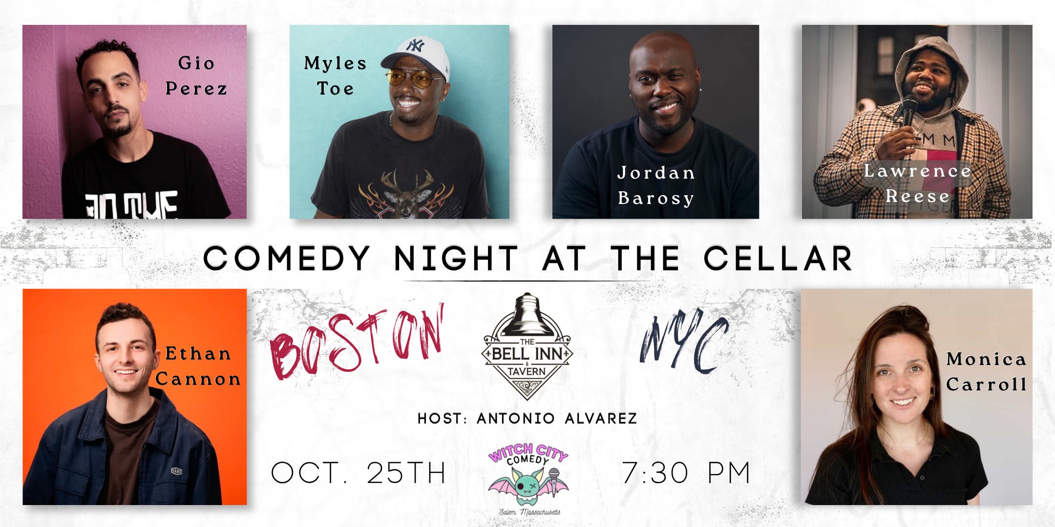 Standup Comedy Show: NYC/Boston Collide at The Cellar (Peabody/Salem)
