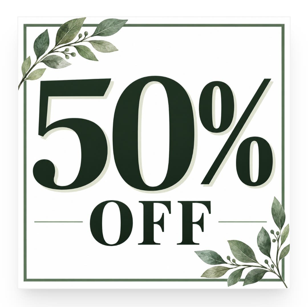 ESTATE SALE: 50% off
