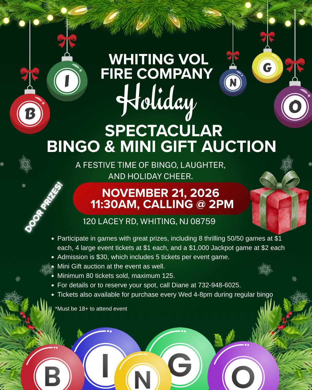 Holiday Spectacular Bingo & Mini Gift Auction