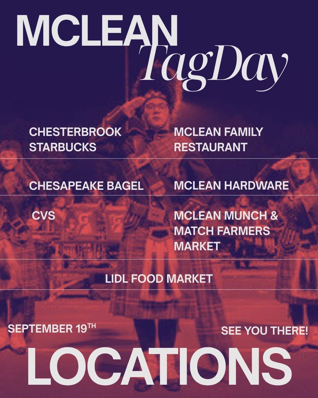 McLean Highlander Band Tag Day 