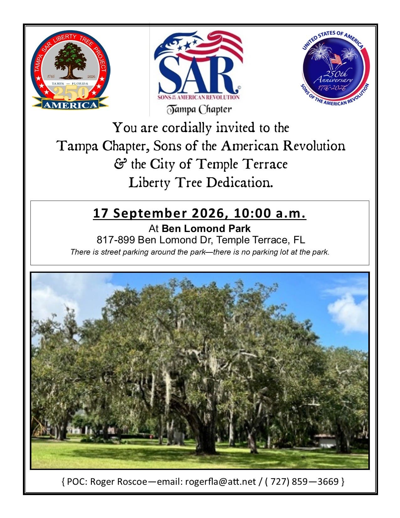 Liberty Tree Dedication by the Tampa Chapter of the Sons of the American Revolution 