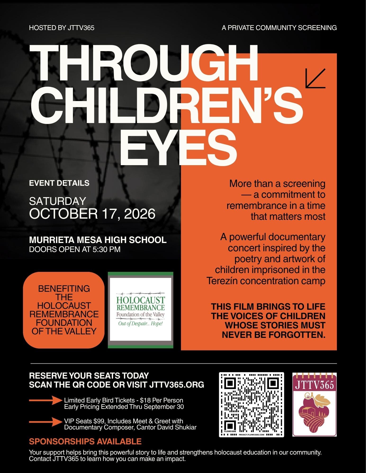 Exclusive Private Premiere Screening of Through Children's Eyes
