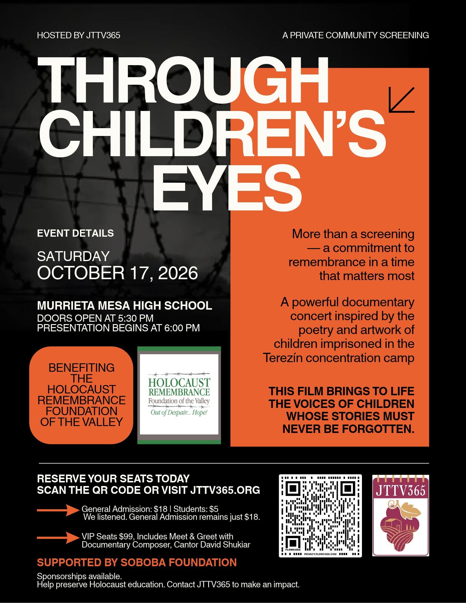 Exclusive Private Premiere Screening of Through Children's Eyes