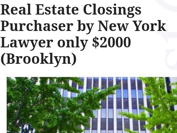 Real Estate Closings only $2000 Purchasers