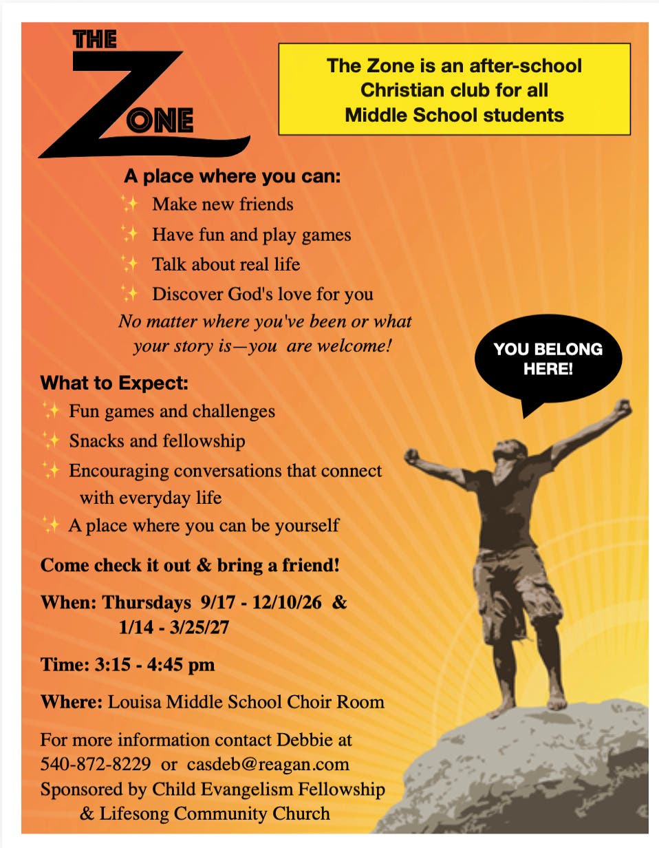 The Zone after school Christian club