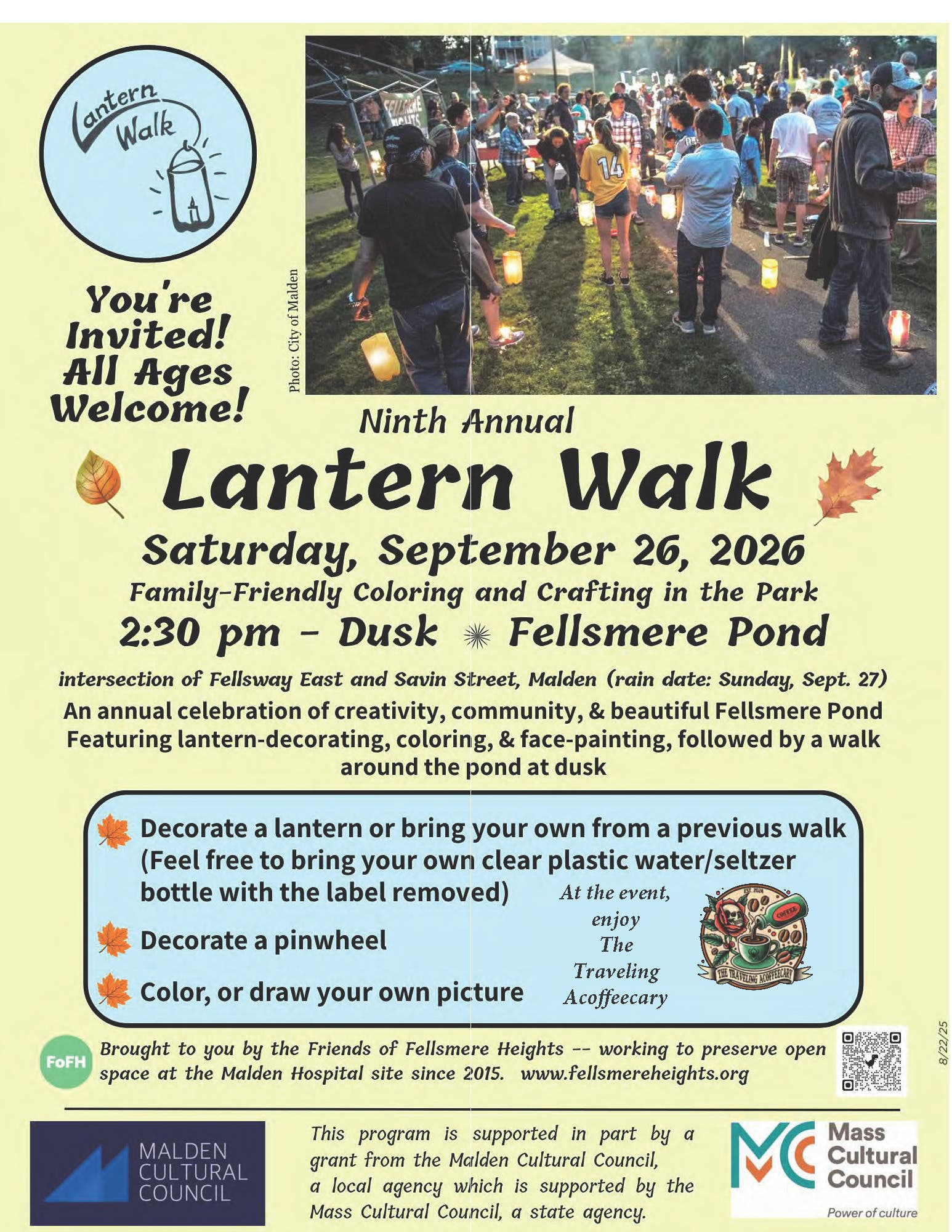 Lantern Walk and Arts Activities Celebrating Fellsmere Pond