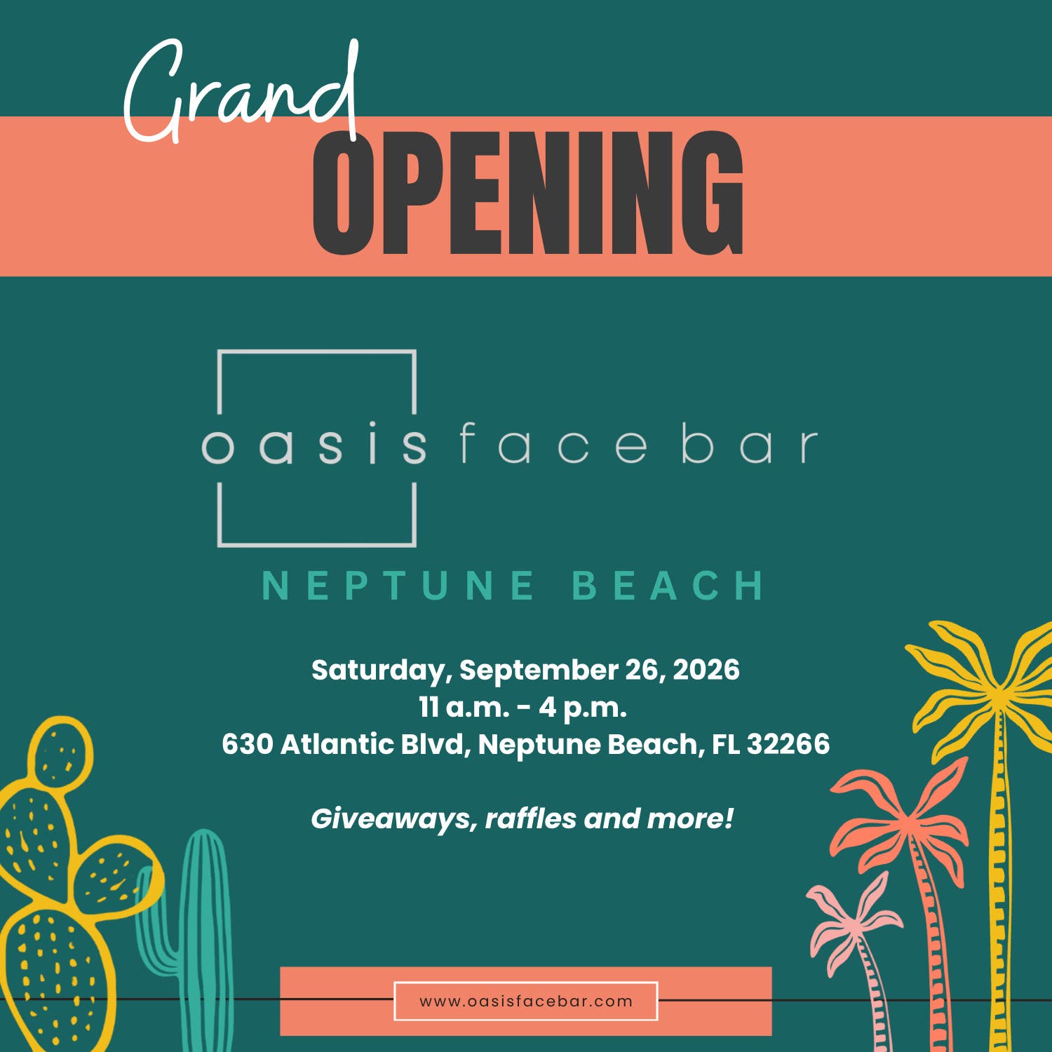 Oasis Face Bar Grand Opening