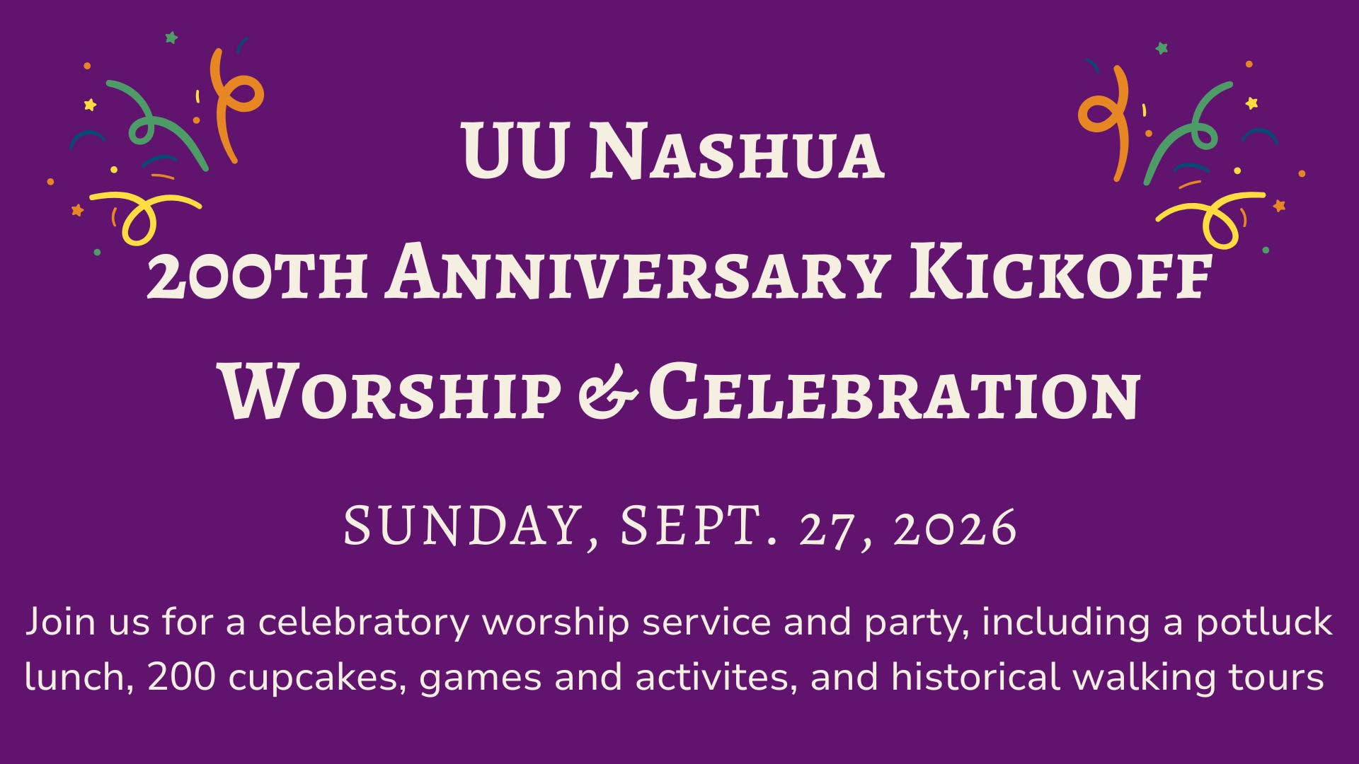 200th Anniversary Kickoff Celebration