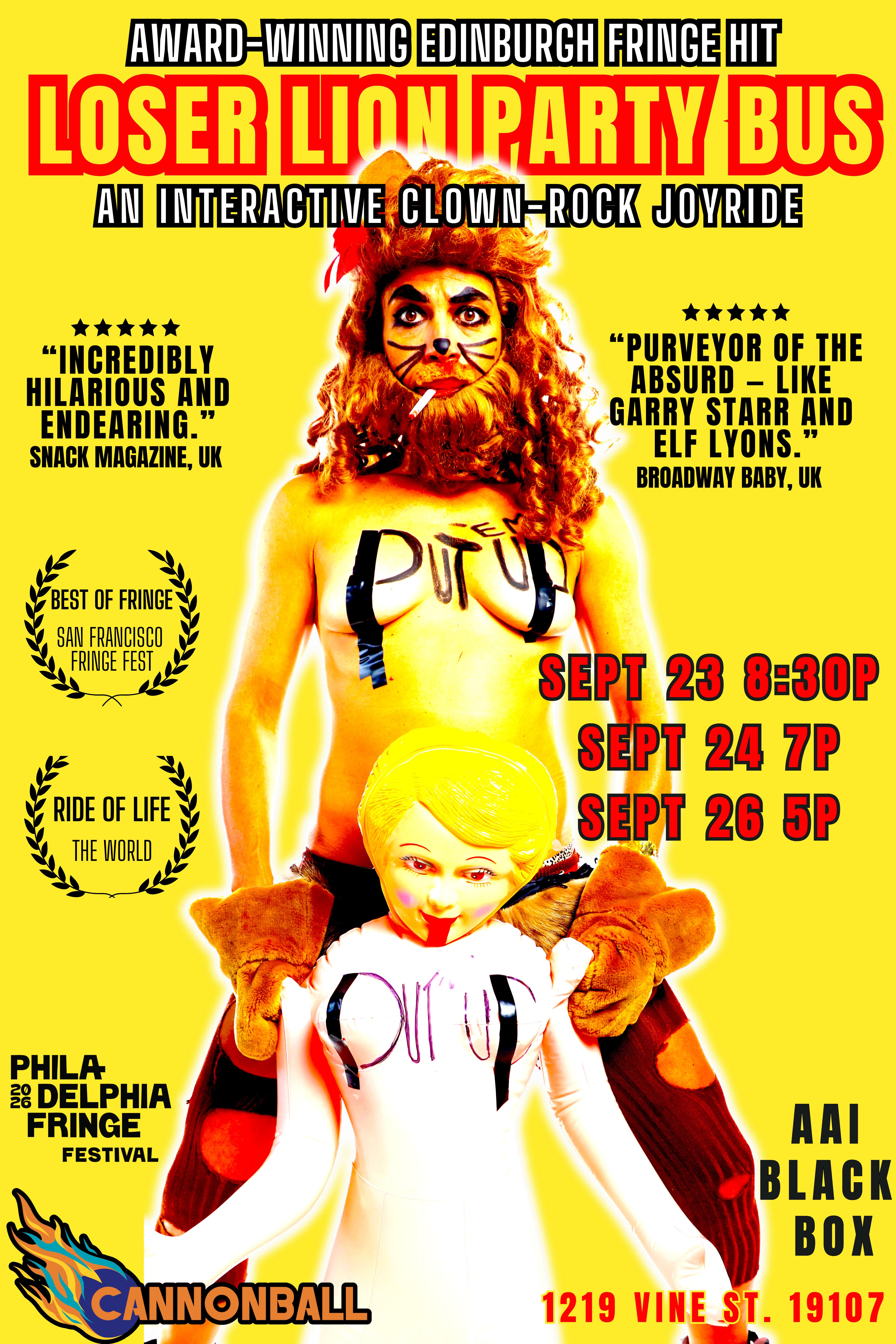 LOSER LION PARTY BUS @ Cannonball/Philly Fringe