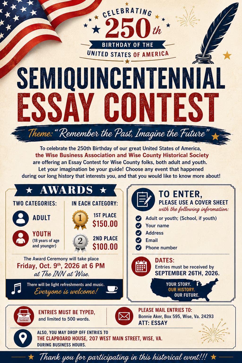250th Anniversary USA ESSAY CONTEST