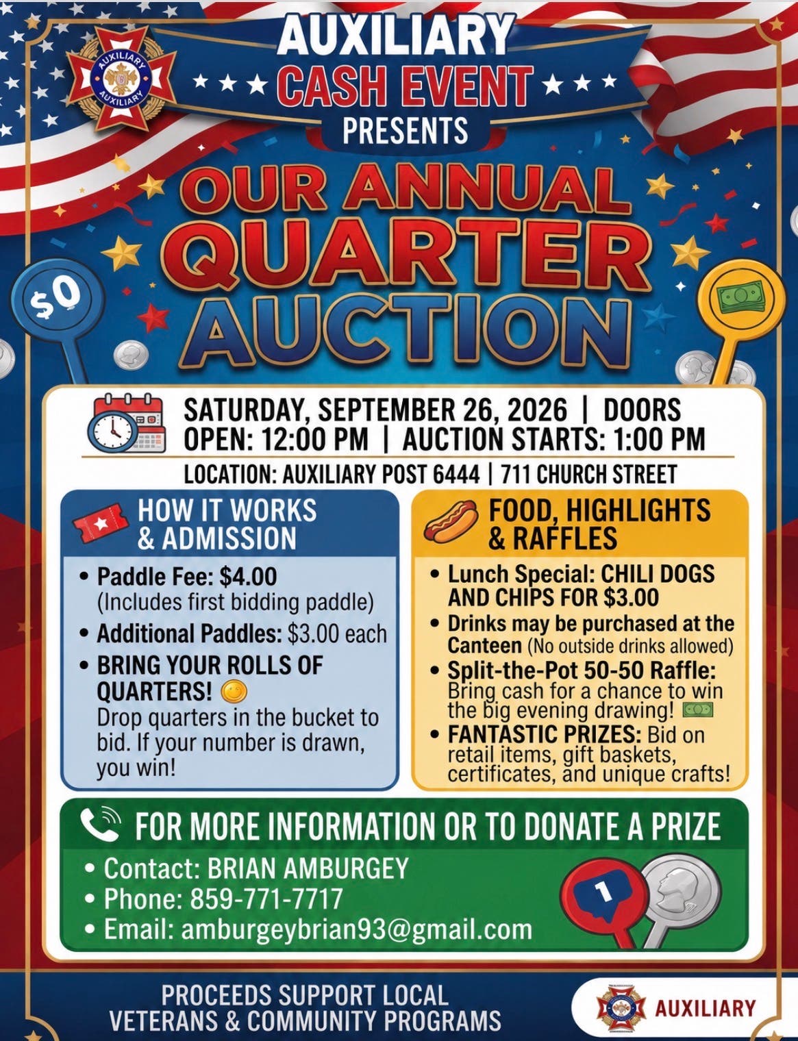 Our Annual Quarter Auction