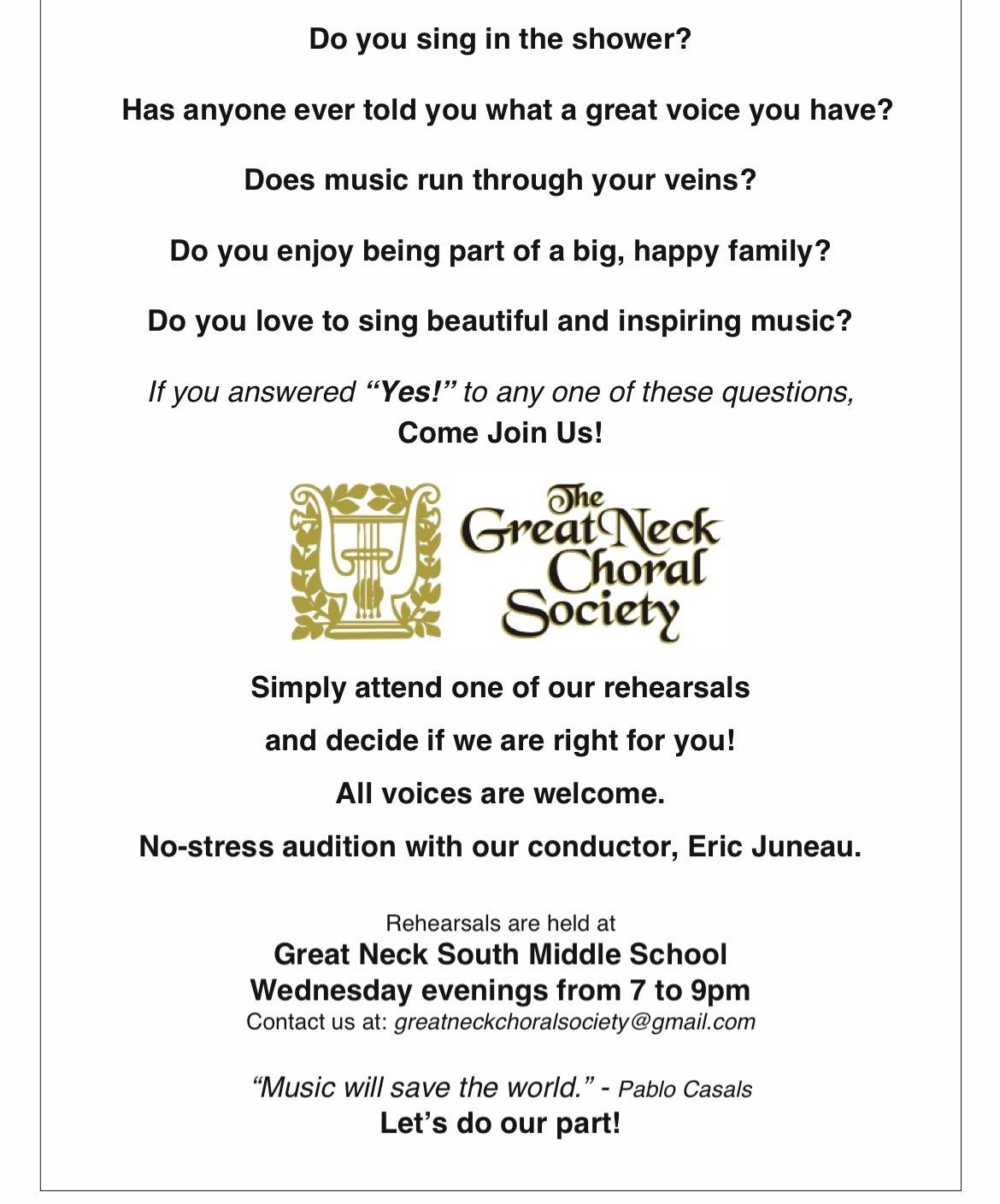 The Great Neck Choral Society