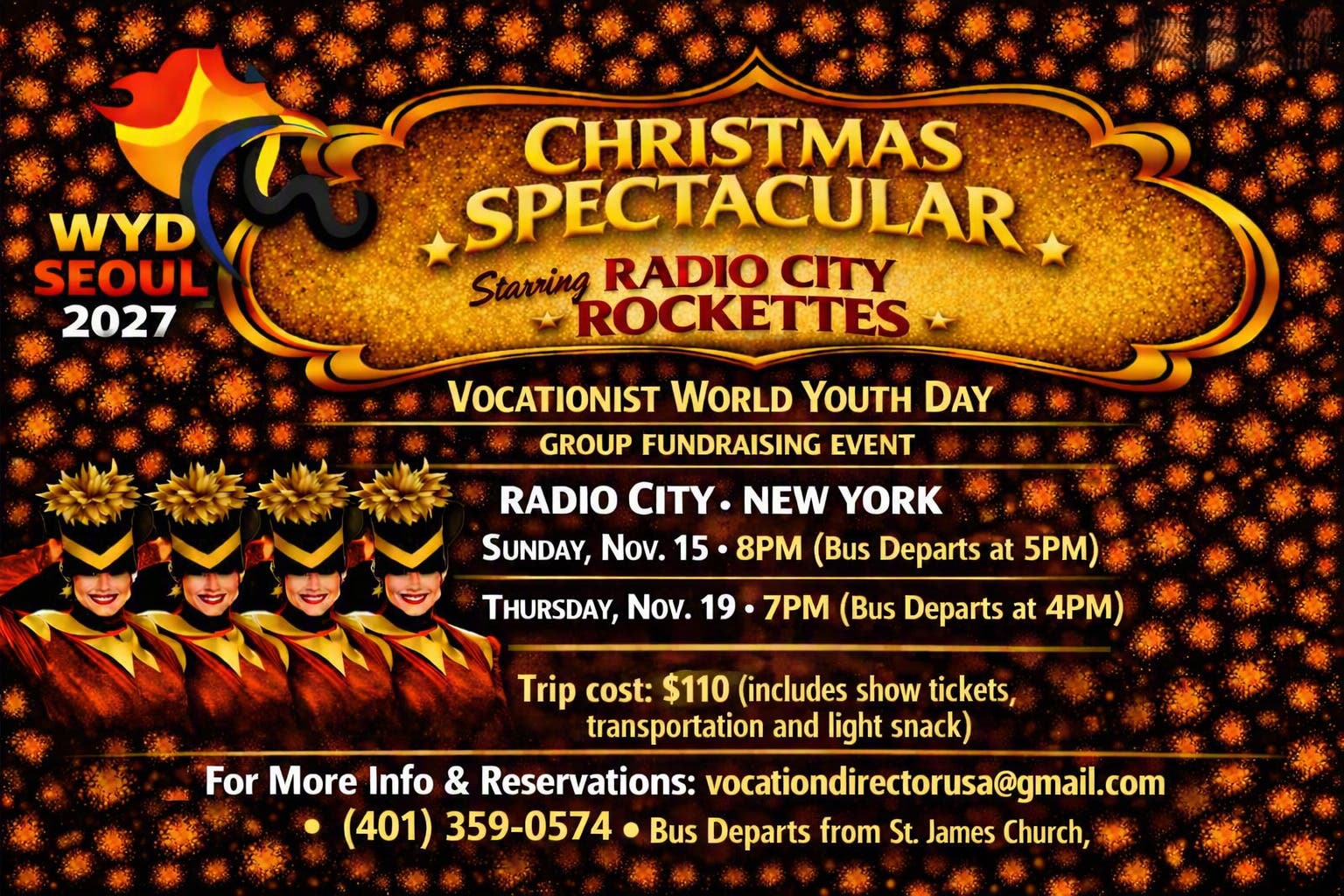 Bus Trip to see Christmas Spectacular Show