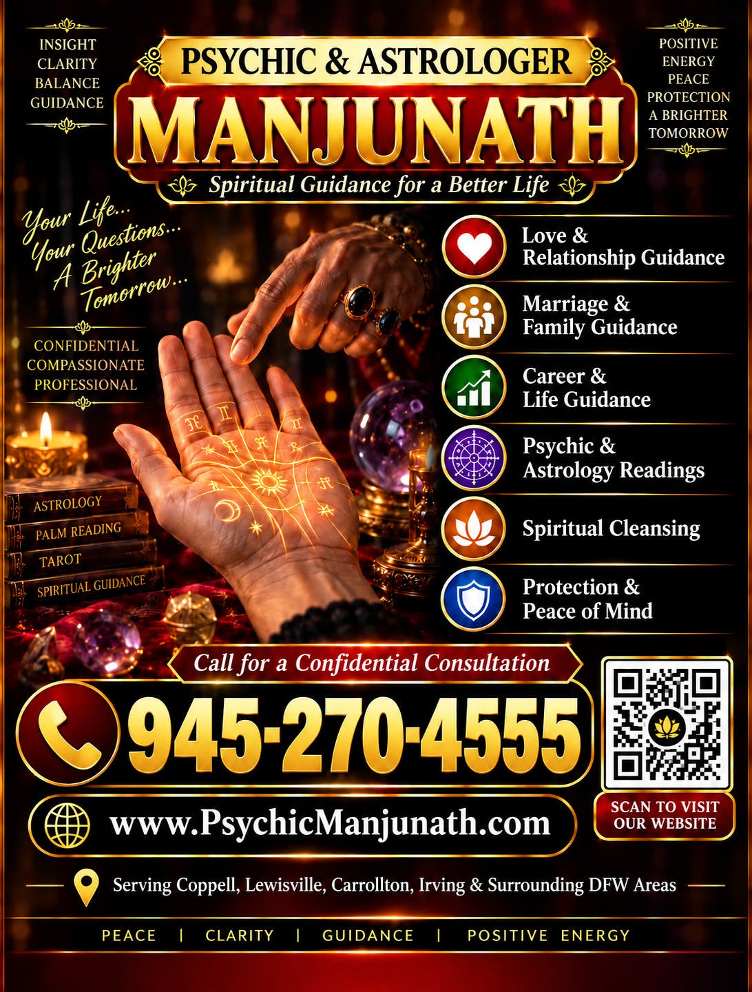 Psychic & Astrologer Manjunath – Spiritual Guidance in Coppell