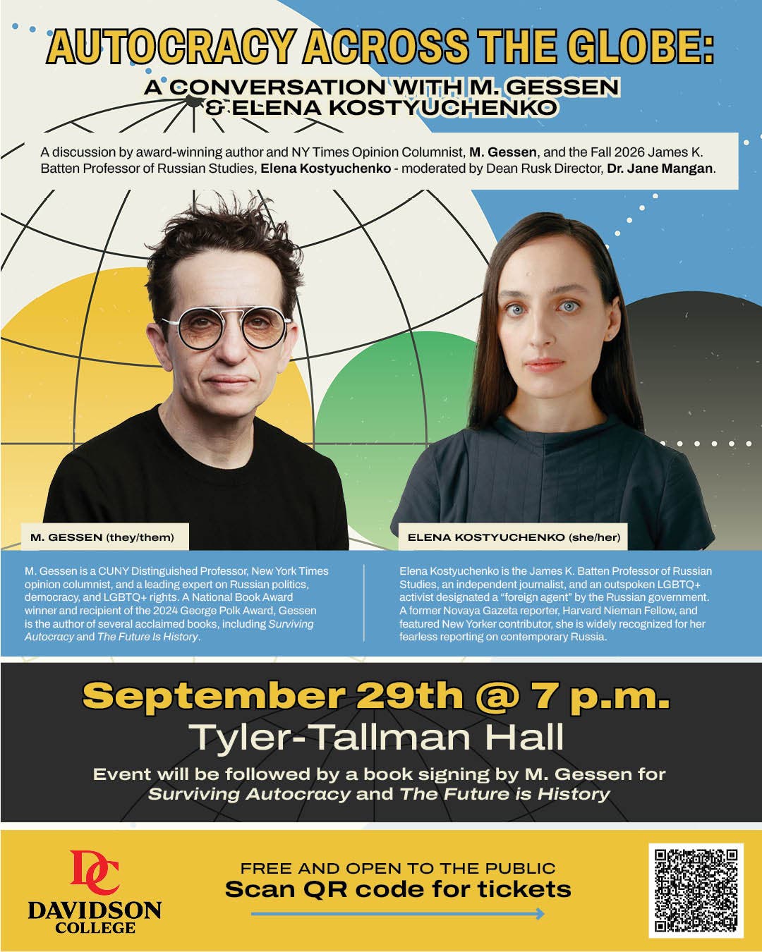 Autocracy Across the Globe: A Conversation with M. Gessen & Elena Kostyuchenko