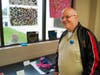 Tim enjoys the Artist in Residence art show at Opportunity Partners in Minnetonka.