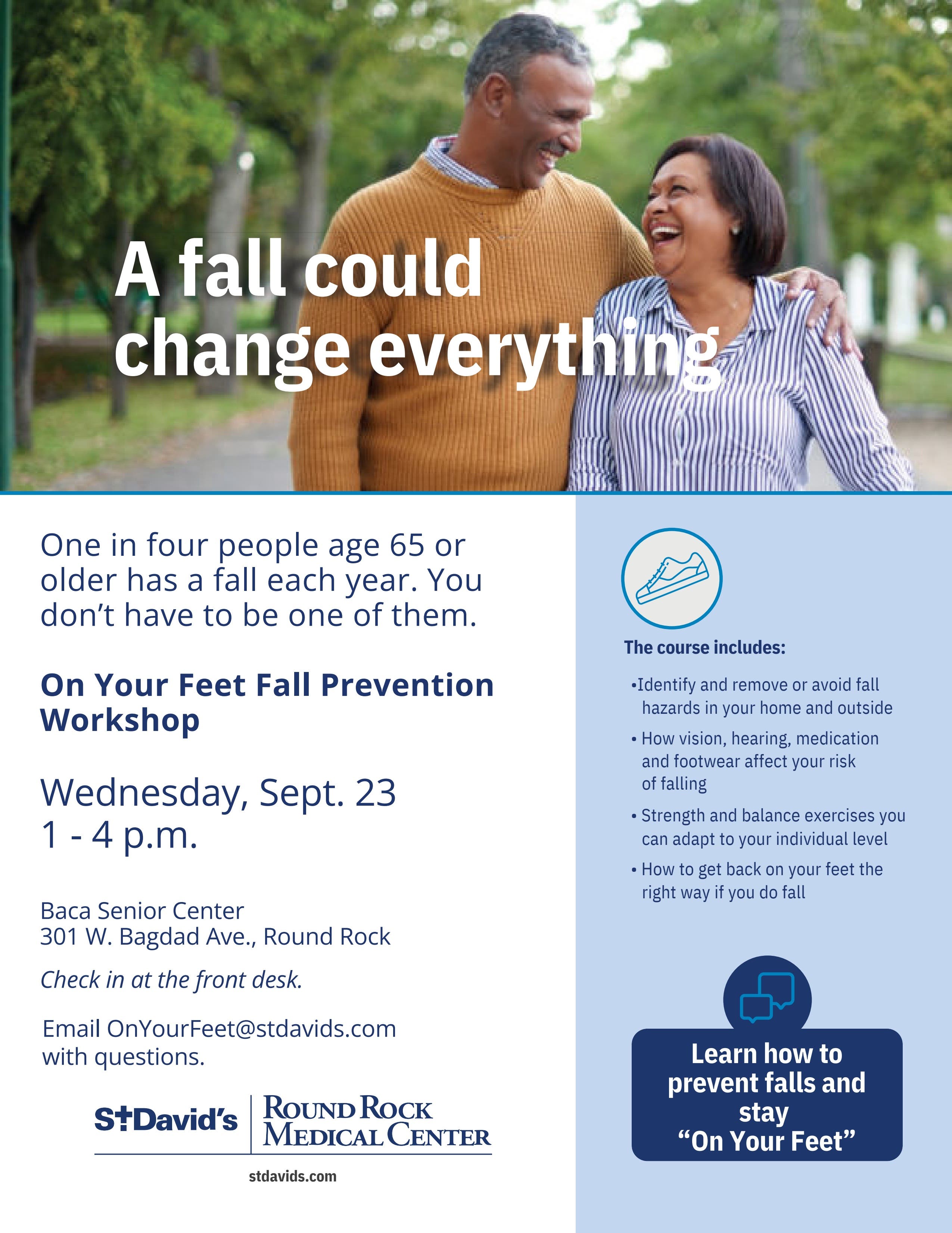 On Your Feet Fall Prevention Workshop