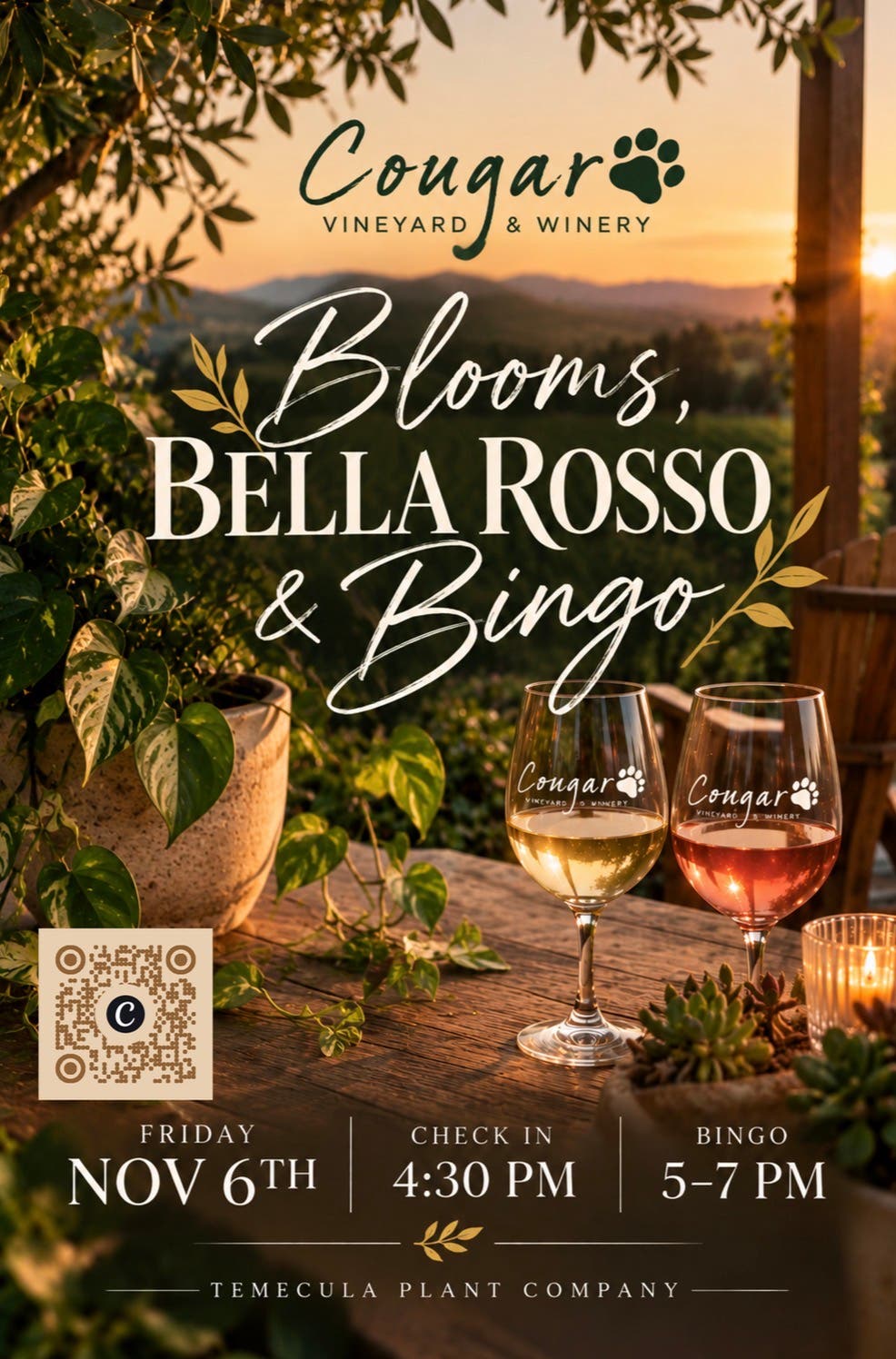 Blooms, Bella Rosso & Bingo