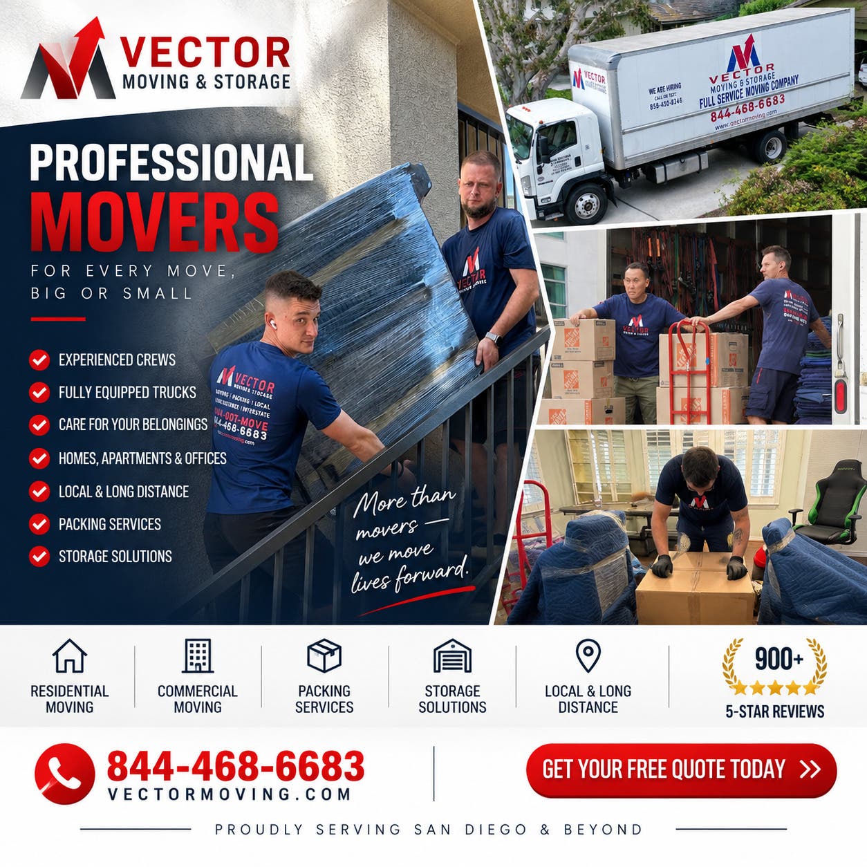 Professional San Diego Movers | Vector Moving & Storage