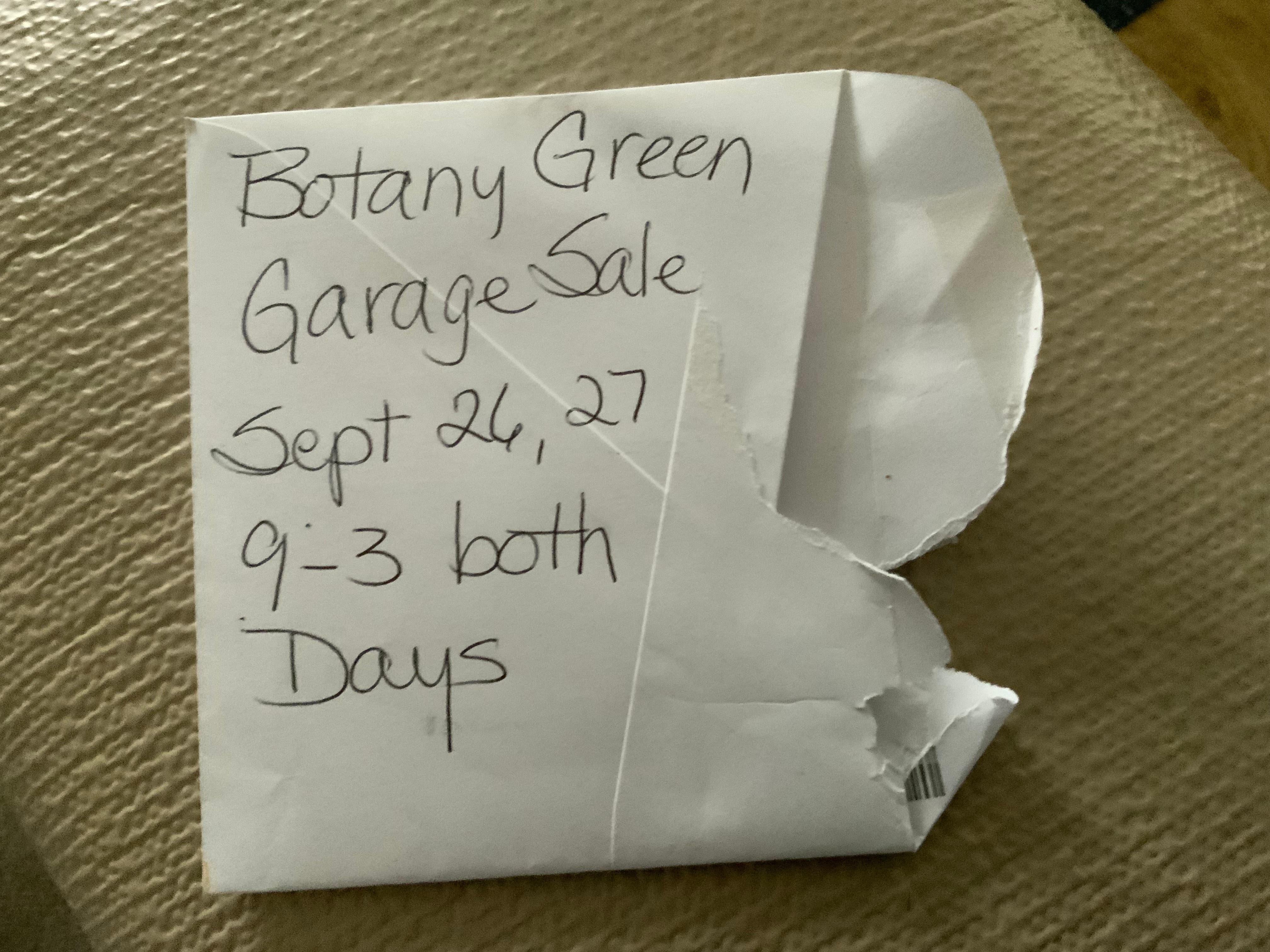 Neighborhood garage sale off of Parkside near Parkmont elementary school