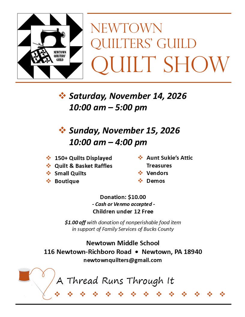2026 Newtown Quilters' Guild Biennial Quilt Show