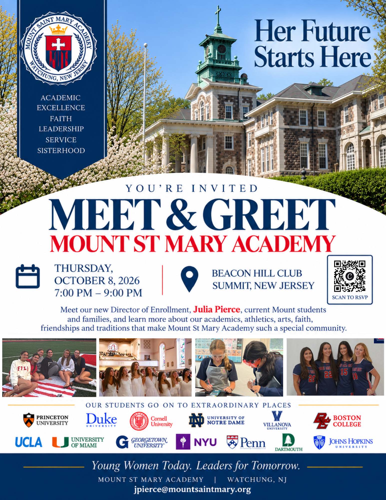 Mount Saint Mary Academy Meet & Greet Beacon Hill- Summit