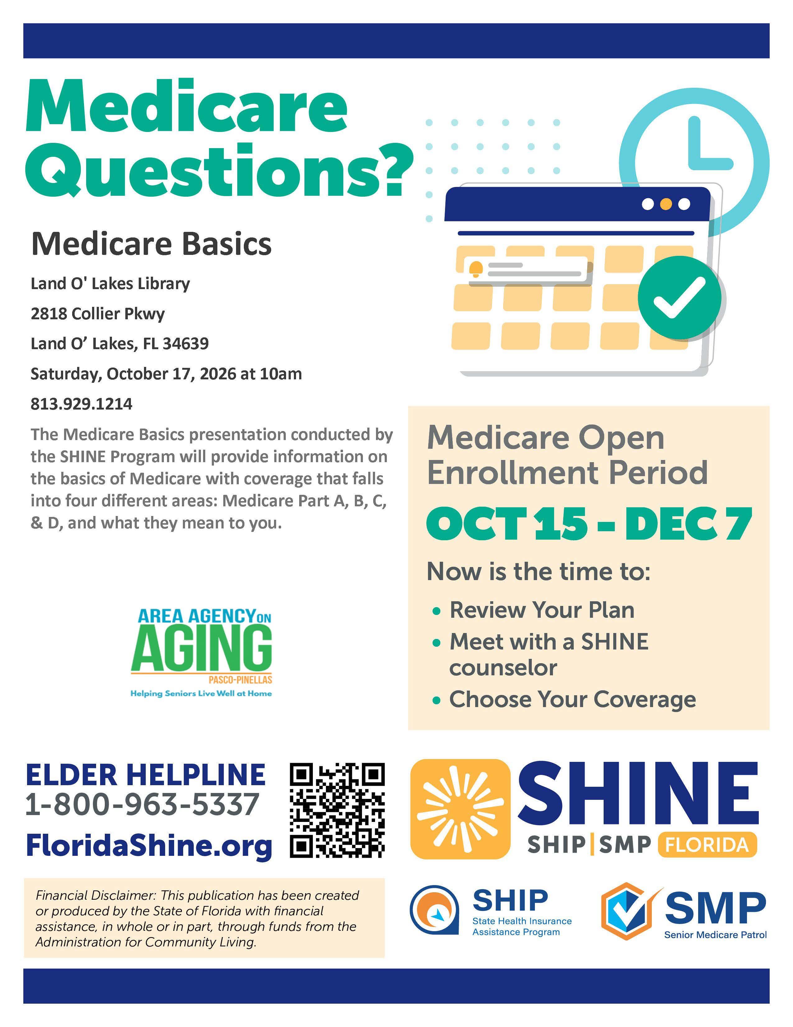 SHINE Medicare Basics Presentation