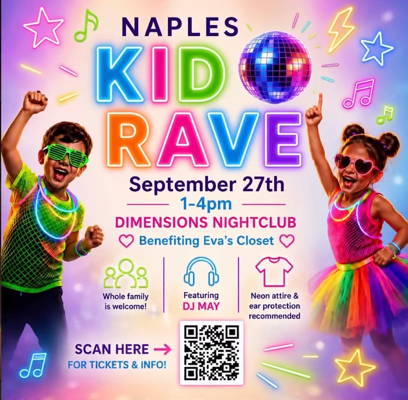 Kids Rave Dance Party benefiting Eva’s Closet
