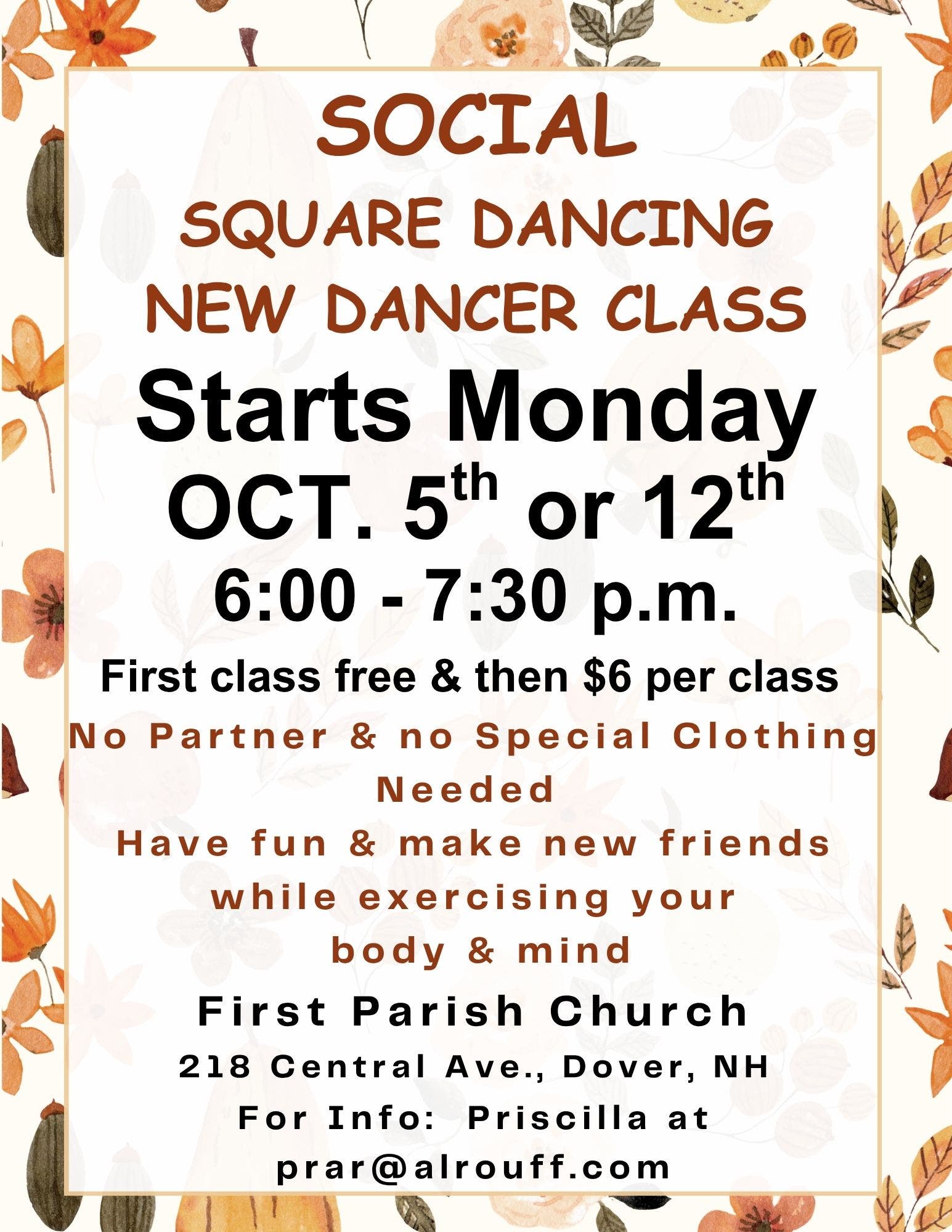 Social Square Dancing New Dancer Class