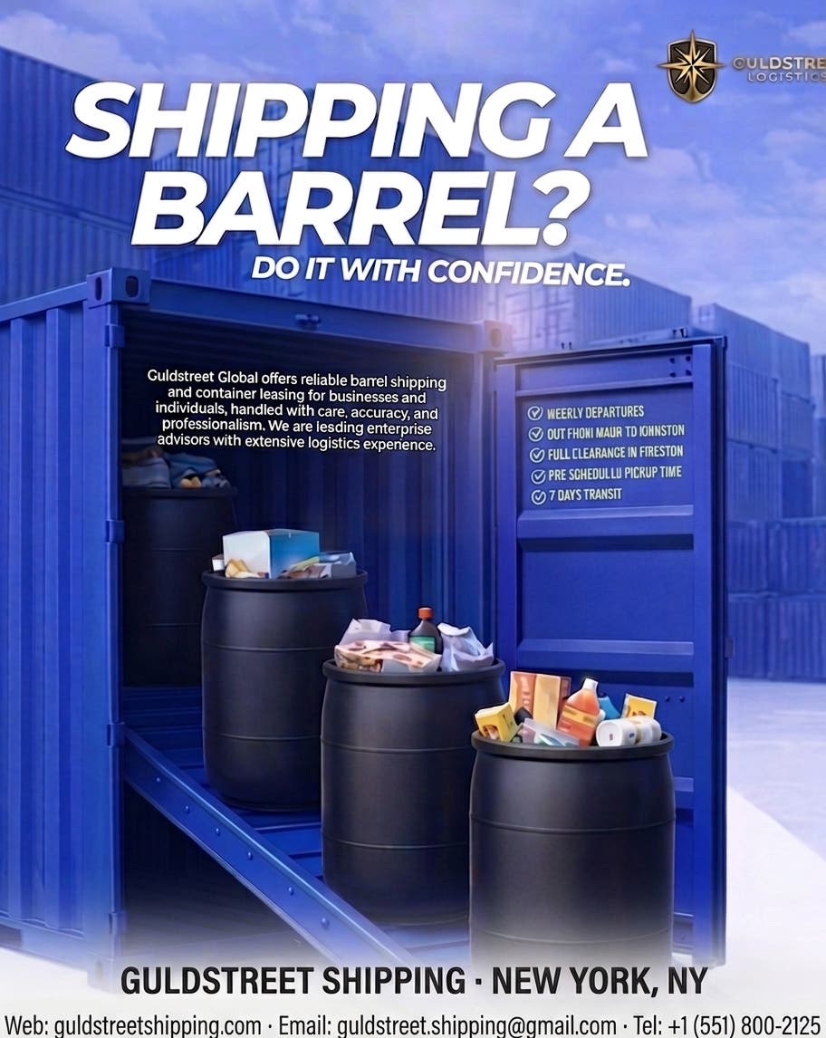 Shipping to Ghana, Togo and Ivory Coast:  Ghana Barrel Shipping From $190 With Door Pickup