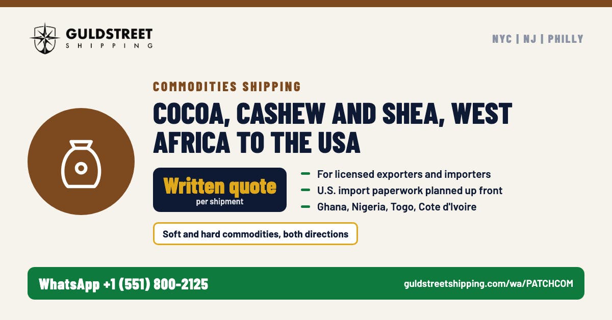  Import Cocoa, Cashew and Shea Butter From Ghana to the USA [B2B]