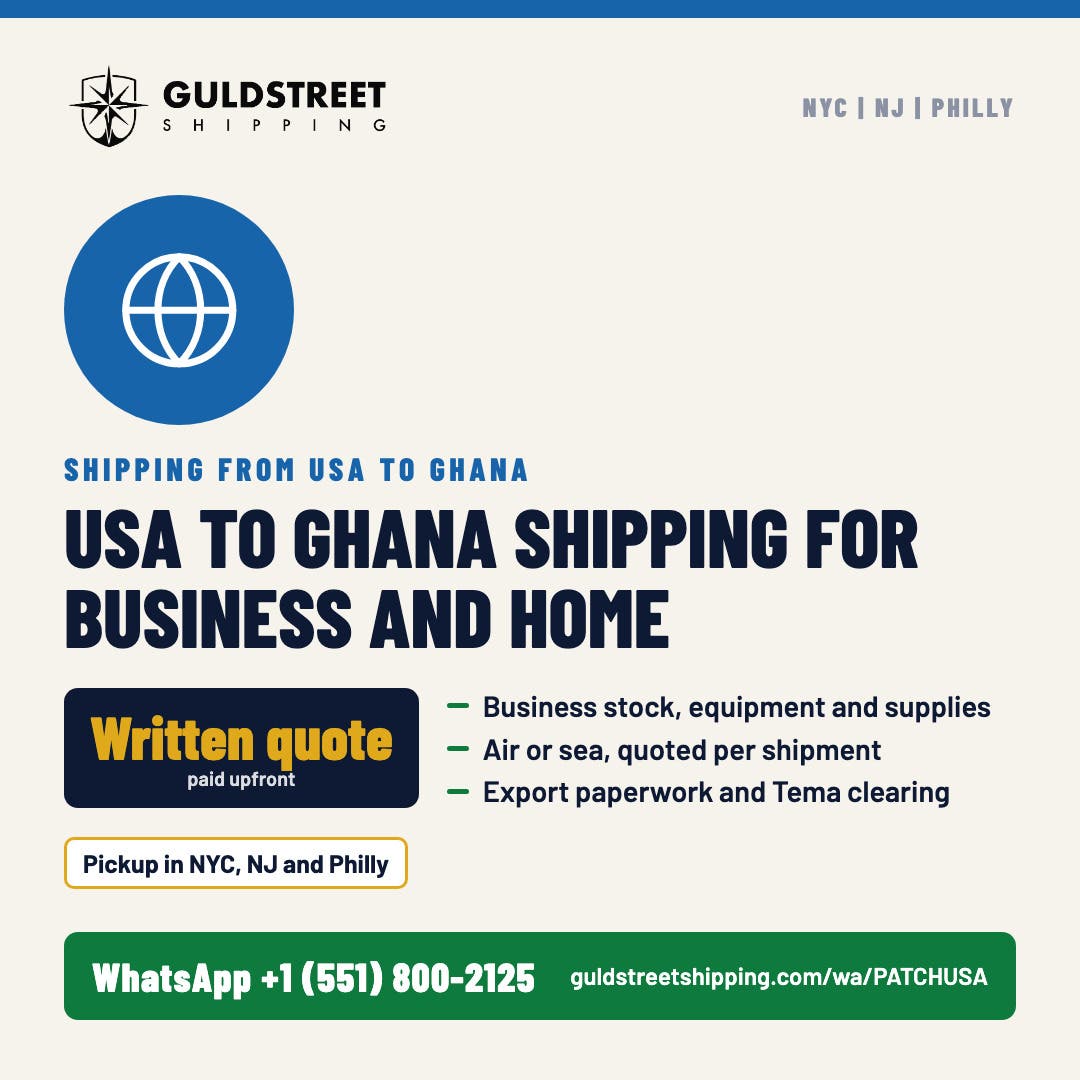 Shipping From USA to Ghana for Businesses and Families [B2B and B2C]