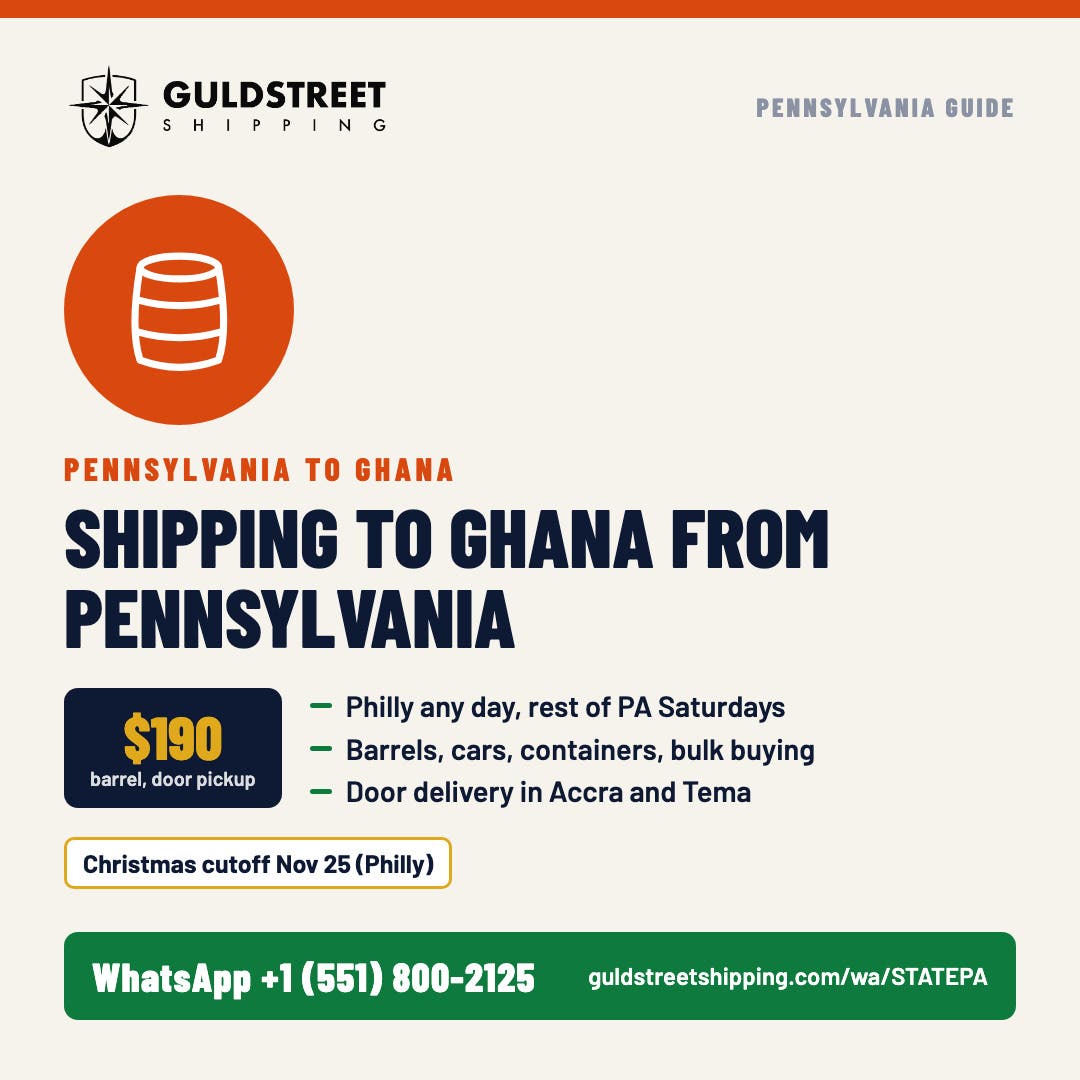 Ghana Barrel Pickup Saturday: Philadelphia