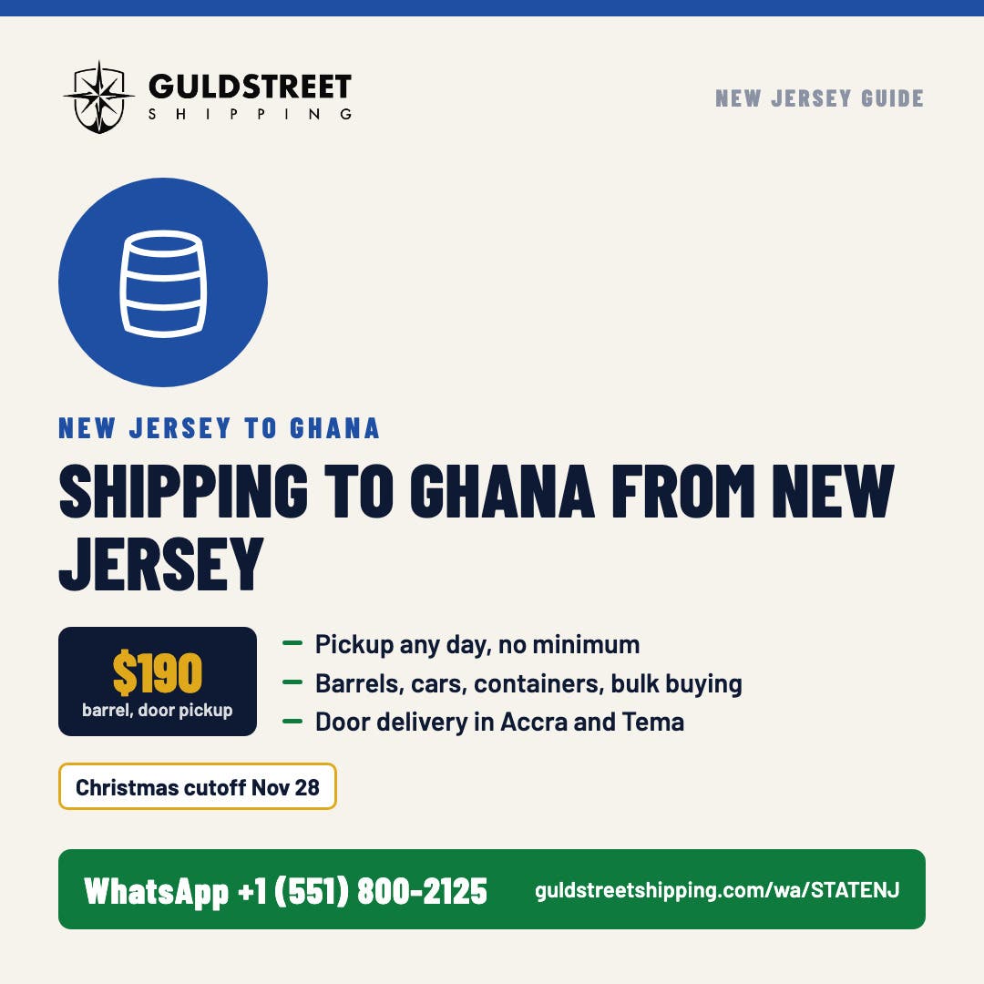 Ghana Barrel Pickup Saturday: New Jersey