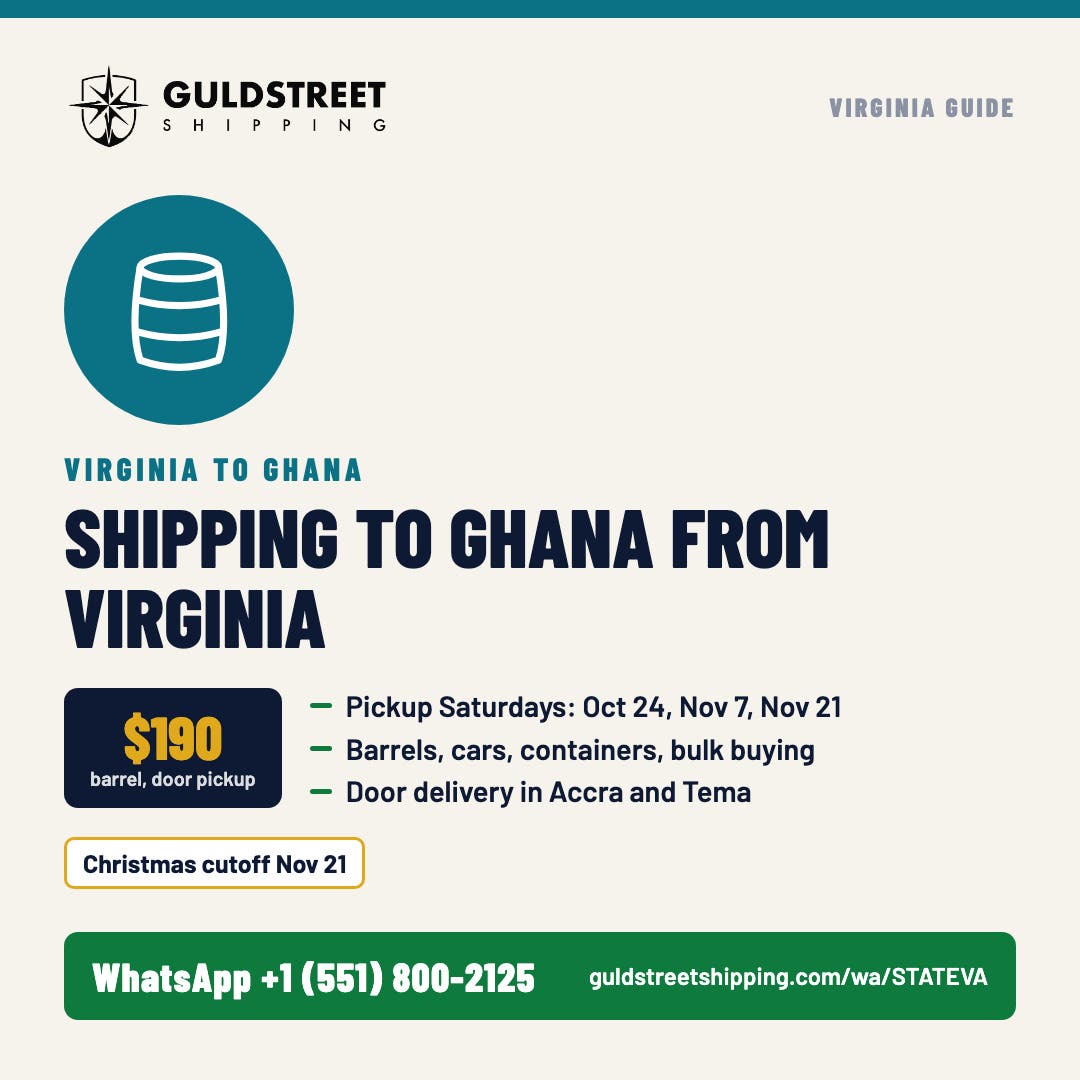 Ghana Barrel Pickup Saturday: Virginia
