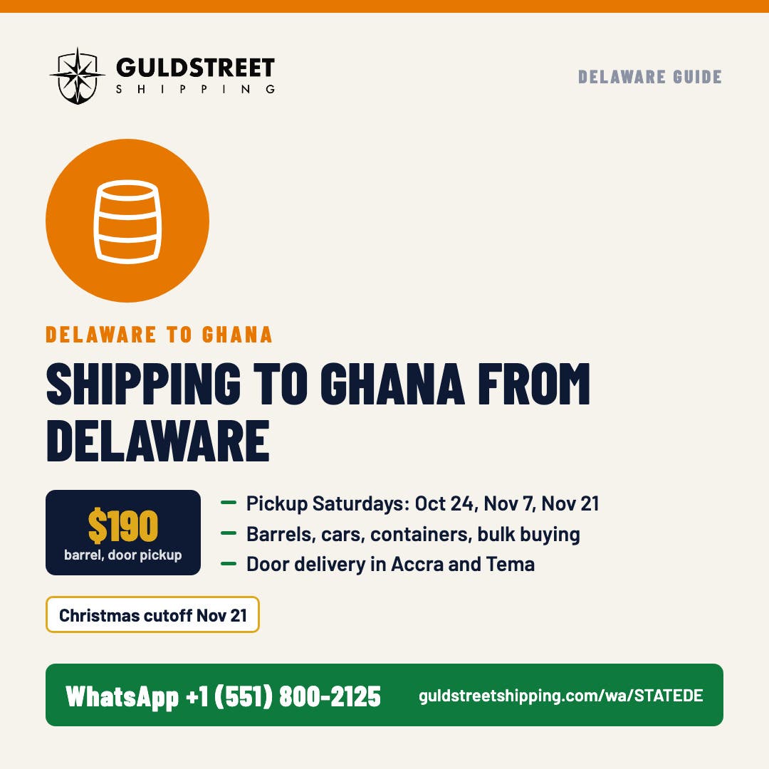 Ghana Barrel Pickup Saturday: Delaware