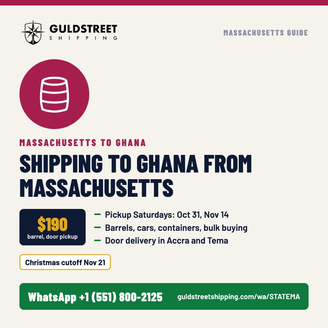 Ghana Barrel Pickup Saturday: Massachusetts
