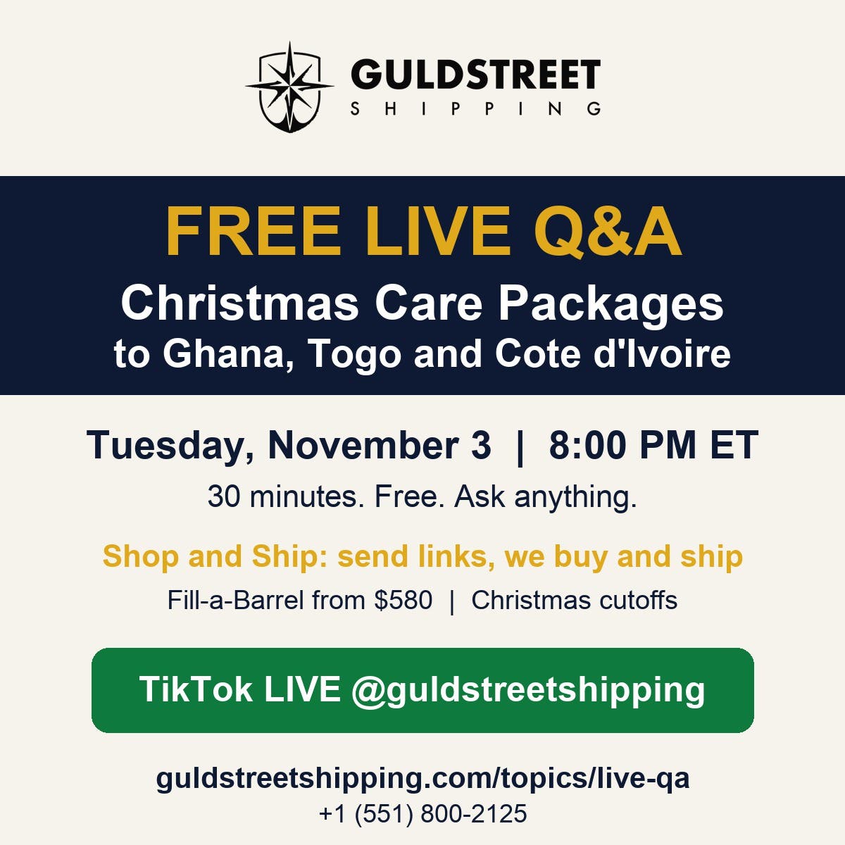 DMV Families: Free Q&A on Christmas Care Packages to Ghana
