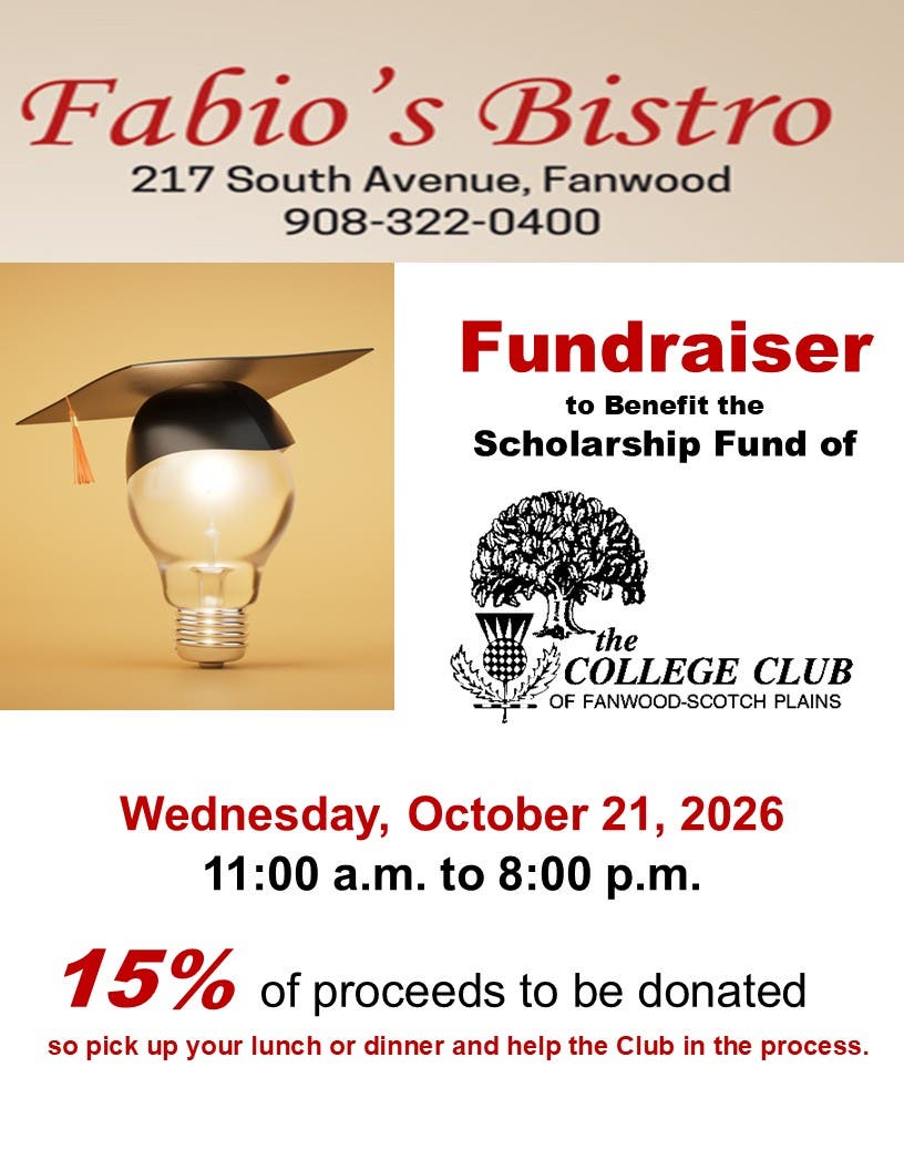Help fund scholarships in our community by enjoying Fabio's pizza!