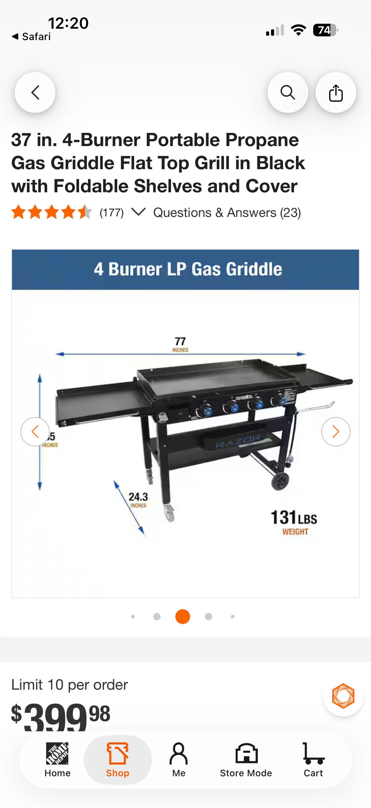 Flat top cooker 