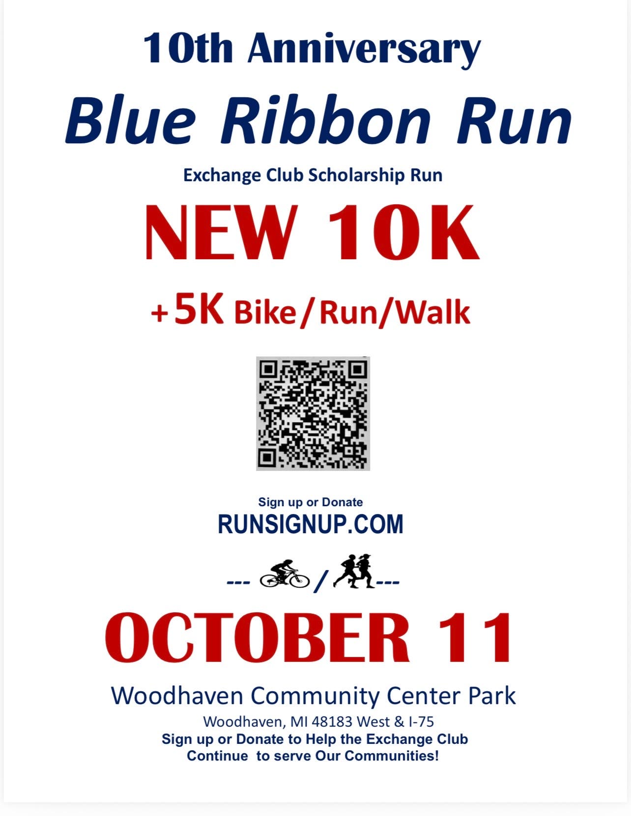 10th Anniversary Blue Ribbon Run