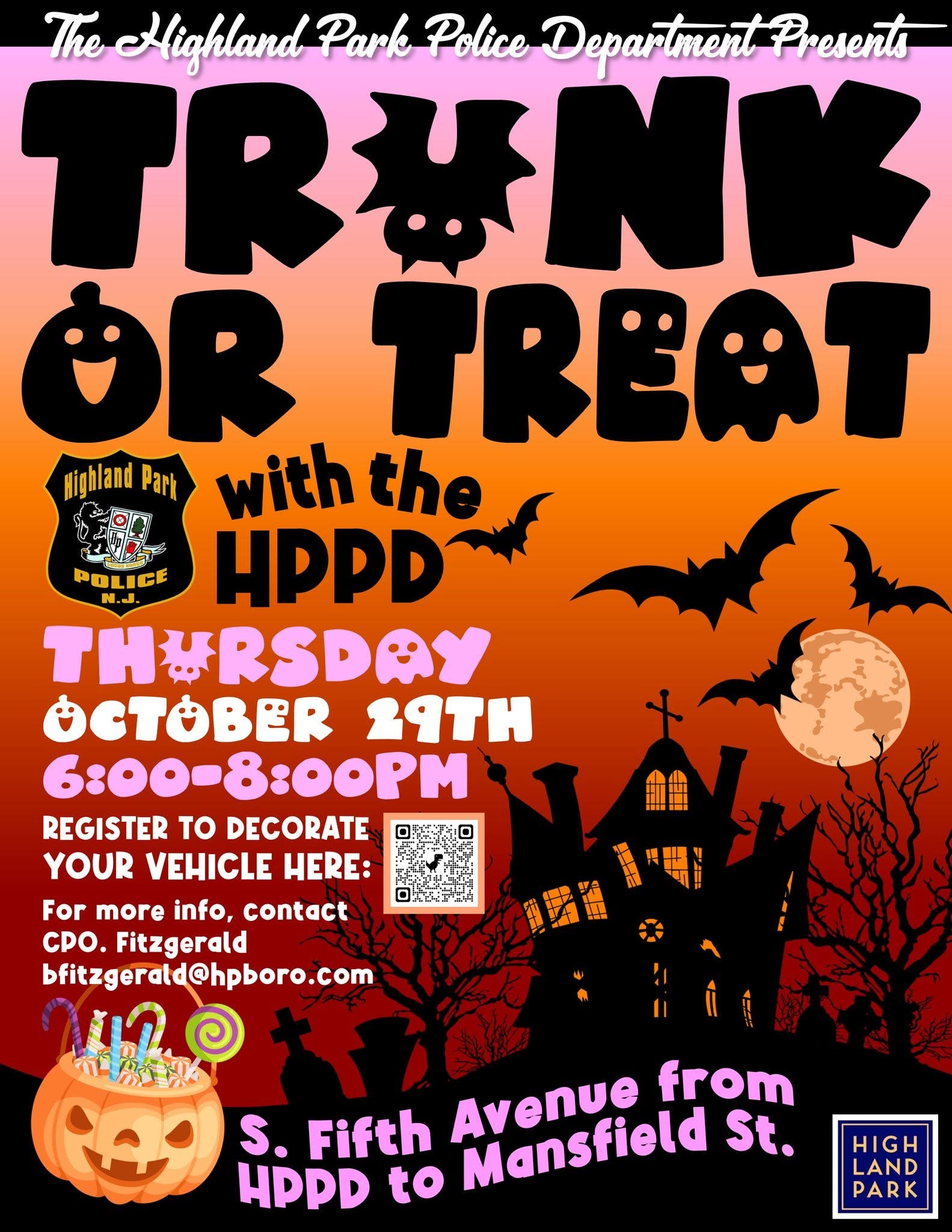 Highland Park Trunk or Treat with HPPD