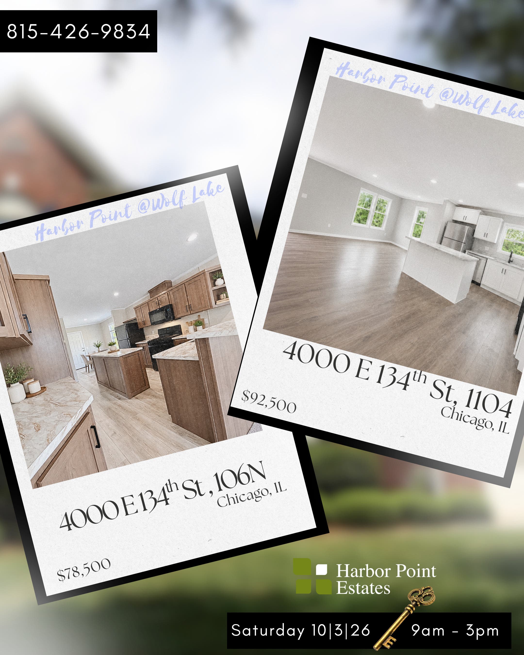 Your Own Home. A Chicago Address. Life by Wolf Lake. — Harbor Point Estates Open House