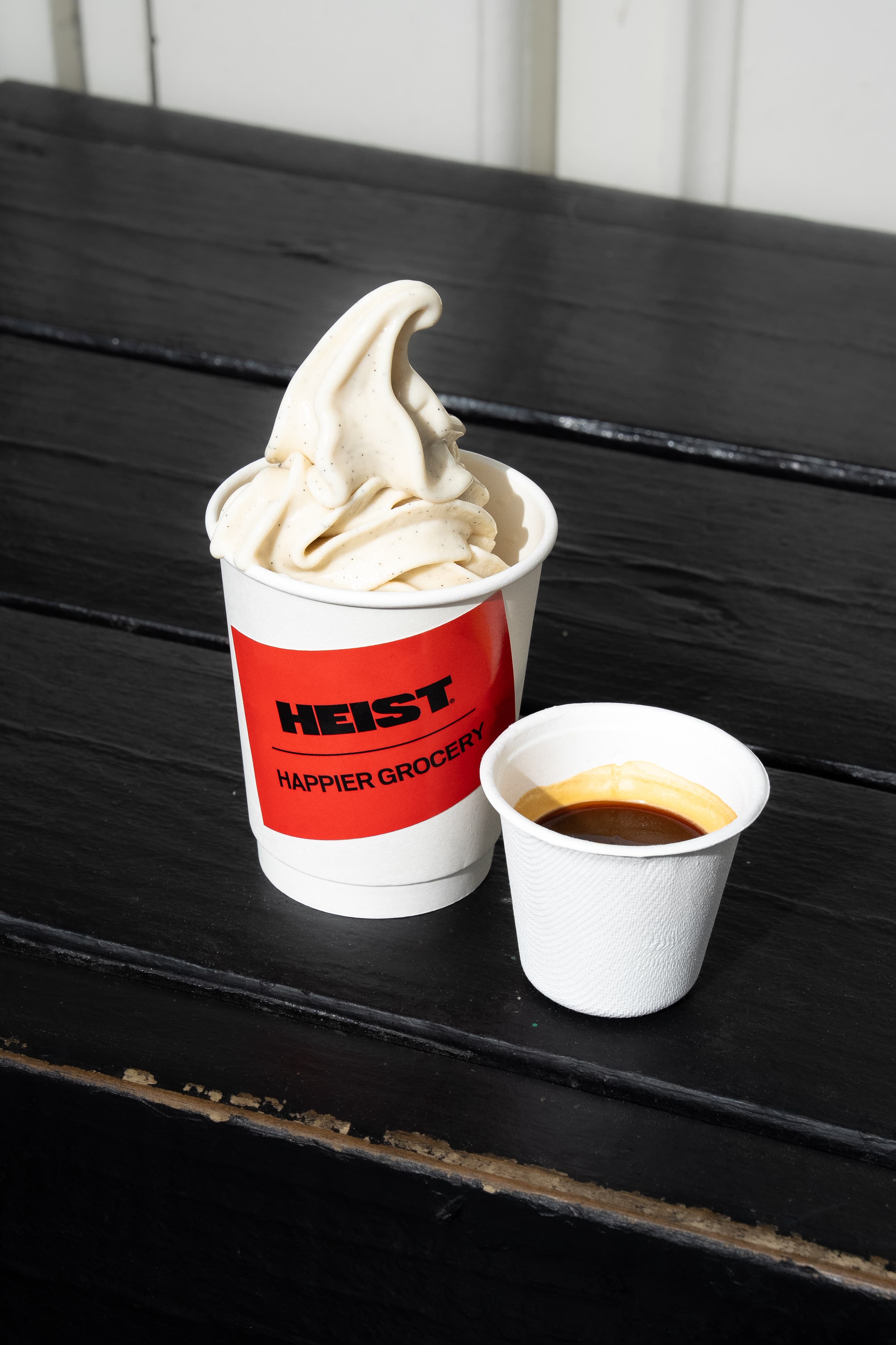 Happier Grocery x Heist launch decaf affogatos